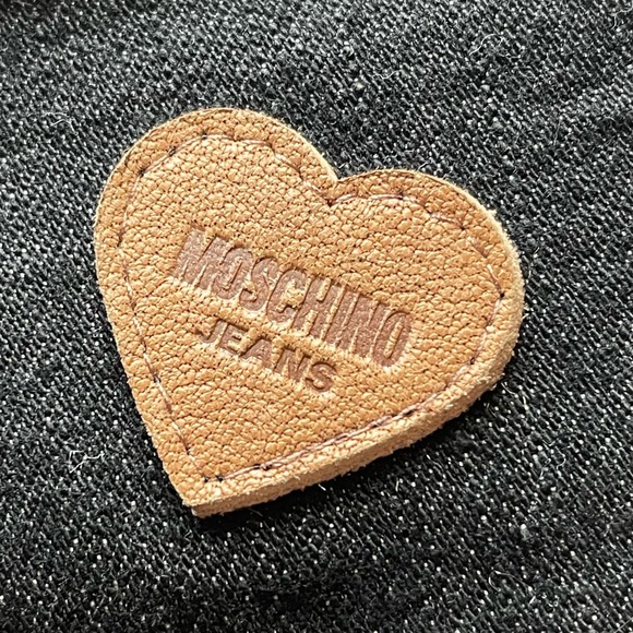 Vintage Moschino Jeans Denim Heart Patchwork Mini Dress 10 70s 80s Classic Retro - Picture 5 of 14